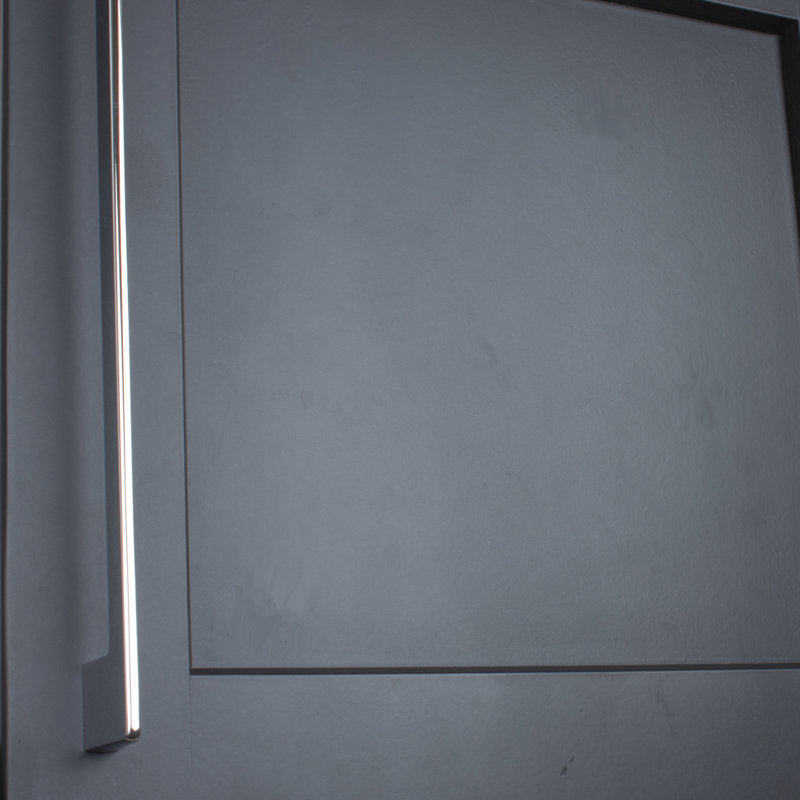 Poignée barre 11 3/8" center to center fine rail cabinet, Chrome poli