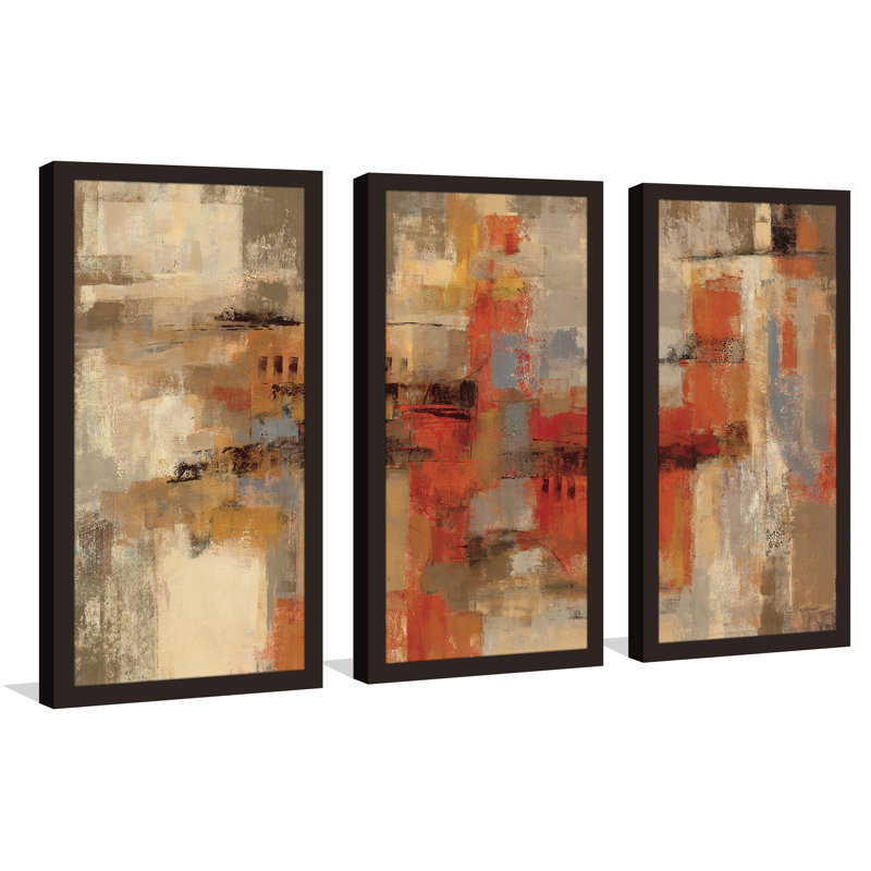 « city wall », reproduction de peinture à l’acrylique sur toile encadrée, H 25,5 po x l 40,5 po x P 1 po