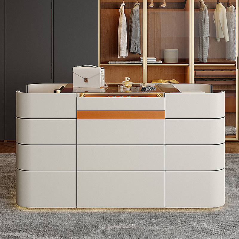 Vitrine de rangement légère pour bijoux, Crème, crème