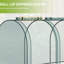 Protection pour plantes de jardin 9 pi x 4 pi - cage de culture avec 3 portes à fermeture à glissière, manchon de rangement, 6 ancrages au sol, étui de protection pour jardins et piquets,