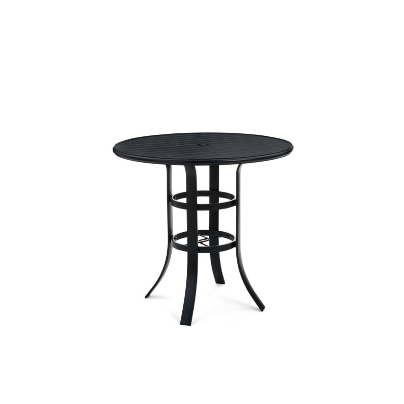Aluminum Dining Table, 38.5" H x 42" W x 42" D