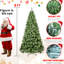Arbre de Noël de 8 pi avec 500 lumières UL, 1460 pointes de branches épaisses, base en métal artificielle blanc chaud rapide et facile pour le placement de l'ornement,-1644535130