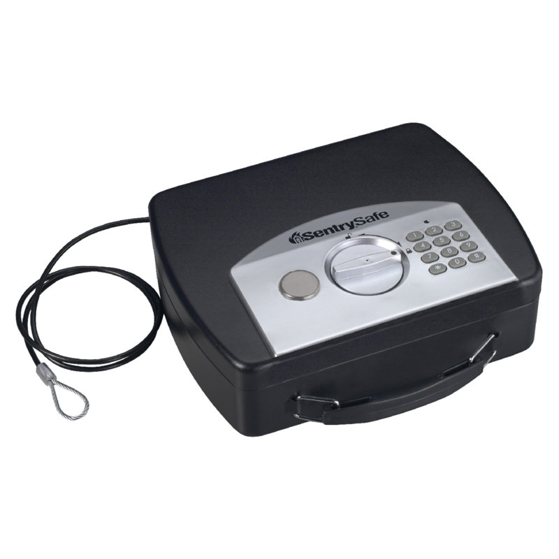 SentrySafe 0.08 Cu. Ft. Portal Safe Box with Keypad Dual Lock, Black