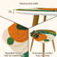 Ensemble de 2 tables basses gigognes Triangle