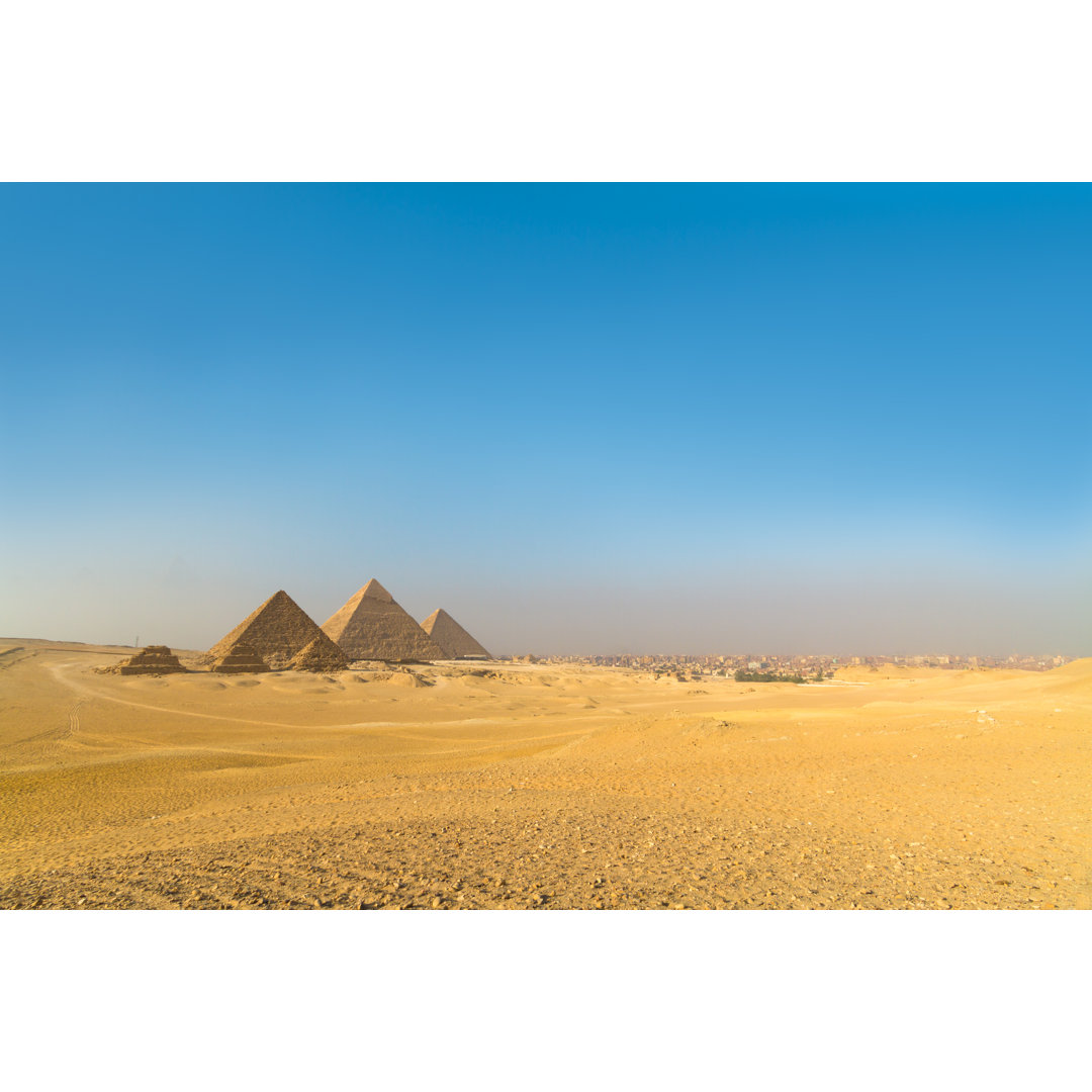 Great Pyramids in Giza Valley - Wrapped Canvas Photograph