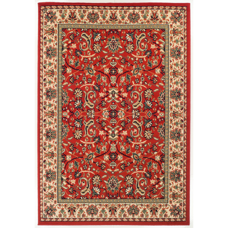 Tapis d'intérieur / extérieur rouge Wodonga, Rectangle 8 pi x 11 pi