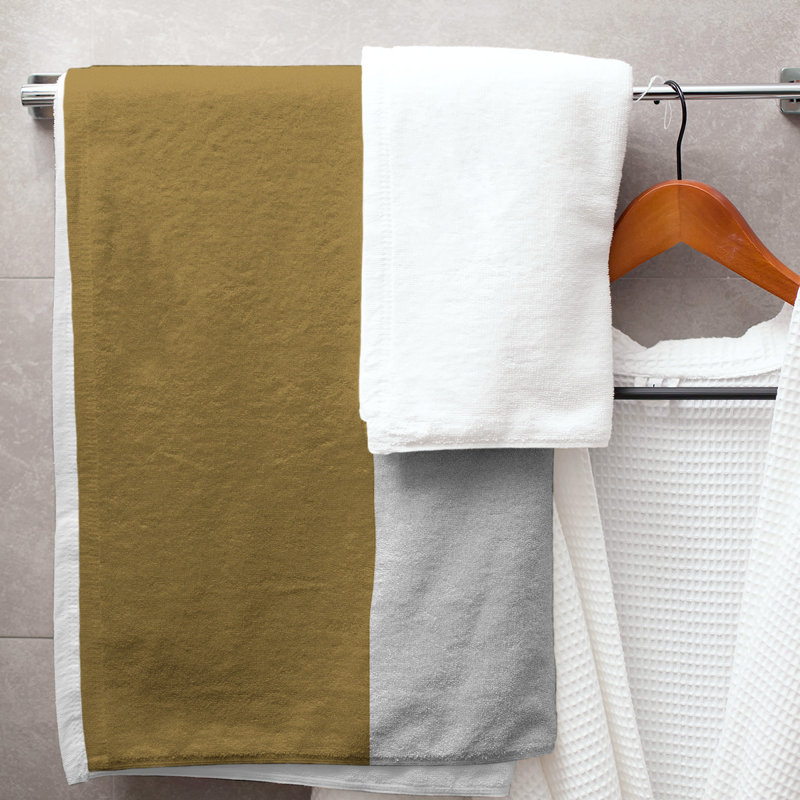 Bath Towel, Gold/Green