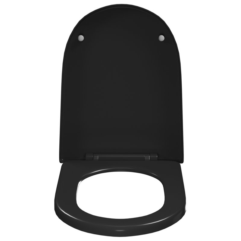 Siège de toilette à fermeture rapide vidaXL noir