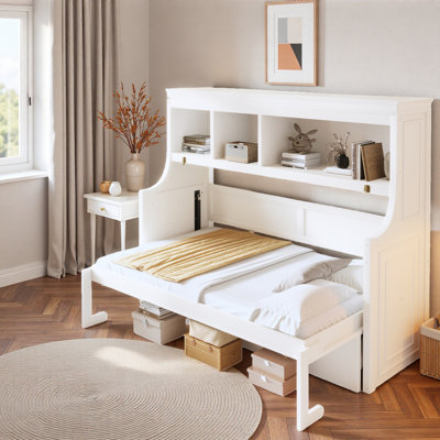 Integrated Murphy Bed With Desk And Storage Shelves