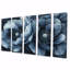 «Blue Mid Night Harmony Peoies I» - Art mural traditionnel-890959036-890959033