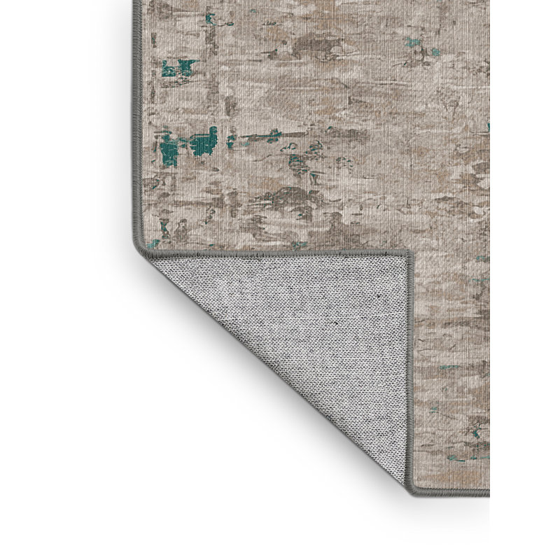 Machine Washable Gray Area Rug GSIX03665, Round 4'