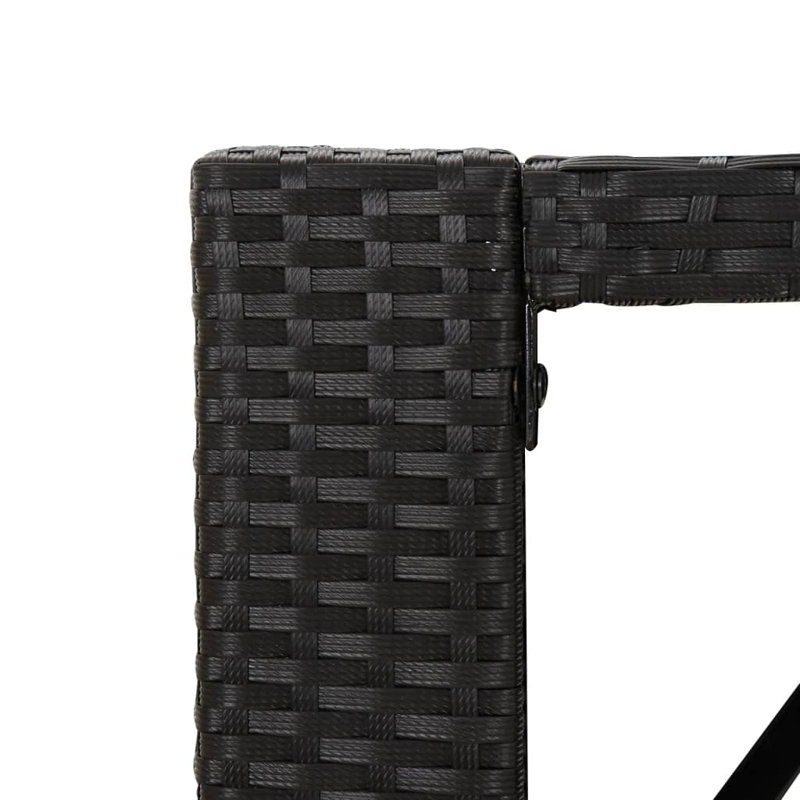 Lavel Rectangular Outdoor Bar Table , cm W 80cm cm D, Black, 110cm H x 185cm L x 80cm D
