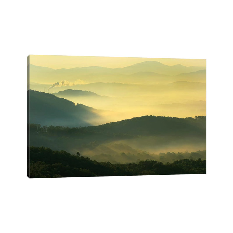Appalachian Mountains from Doughton Park, Blue Ridge Parkway, North Carolina I 1 Piece Wrapped Canvas Wall Art