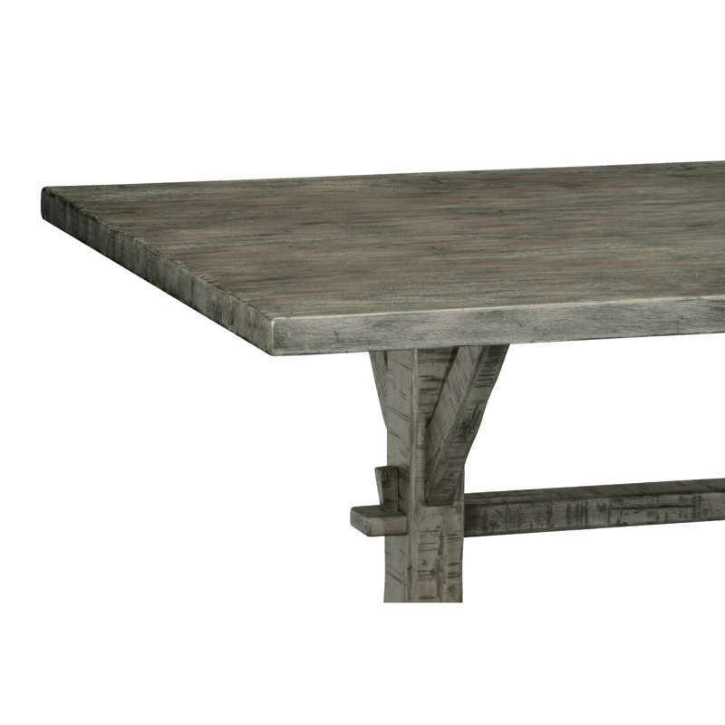 Casually Country Walnut Wood Dining Table, 72" L x 38" W, Dark Ale
