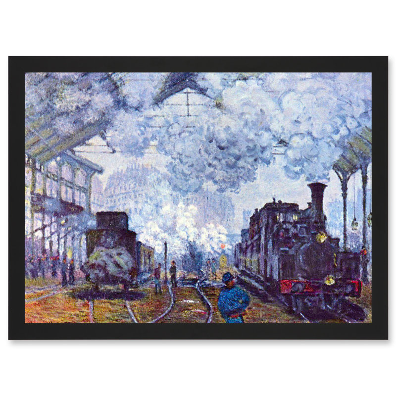Arrival Of The Normandy Train, Gare Saint-Lazare by Claude Monet - Single Picture Frame Painting