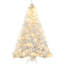 Décoration de Noël artificielle haute 7,5 pi avec 1518 branches, 500 lumières DEL blanc chaud, ouverture automatique, blanc-1553732960