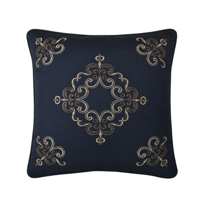 Caruso 18" Square Embellished Decorative Throw Pillow