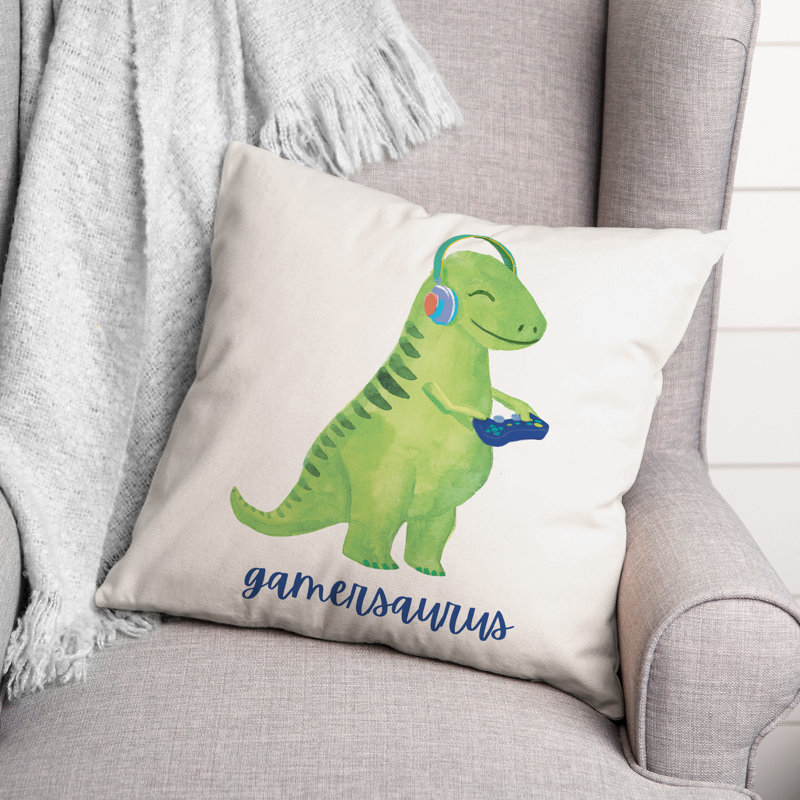 Gamersaurus Green Indoor / Outdoor Pillow
