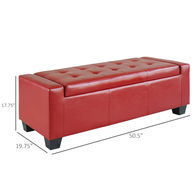 Banc de rangement Sivalls, Rouge