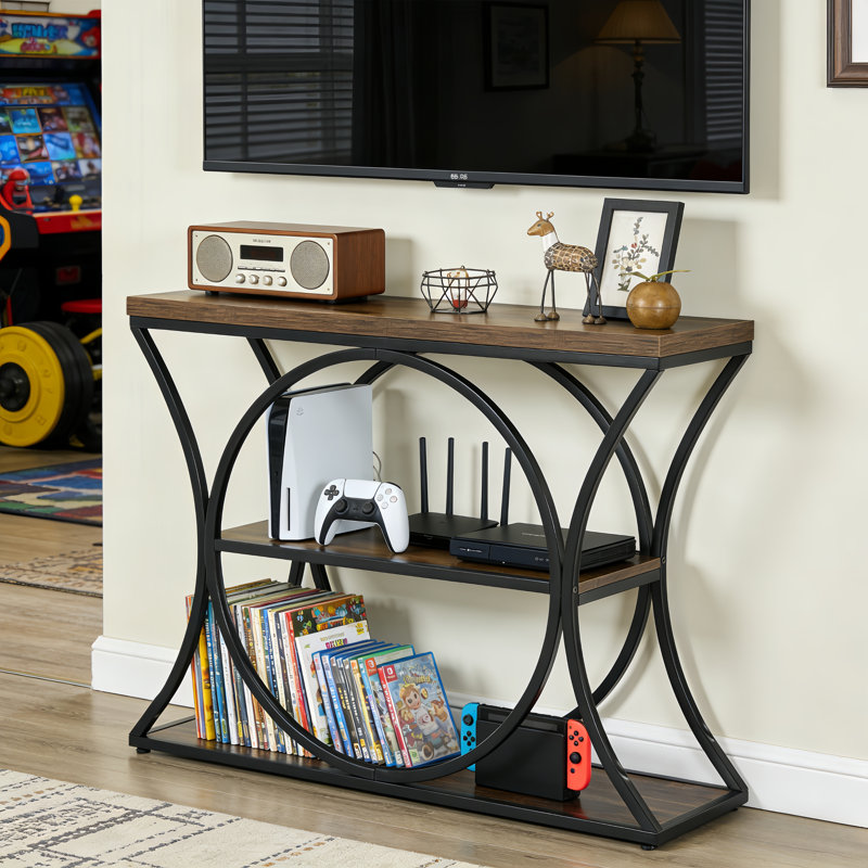 41.33" Small Console Table, Narrow Entryway Table With Storage