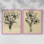 Encre florale I-Premium, impression encadrée - prête à être accrochée - aucun clou requis - aucun clou requis-333759862-333759869