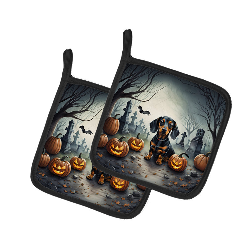 Dachshund Spooky Halloween - paire de poignées