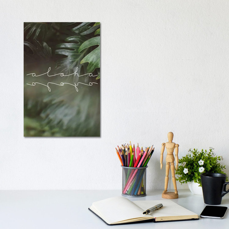 Aloha Aloha 1 Piece Wrapped Canvas Wall Art, 20.32 cm H x 30.48 cm W