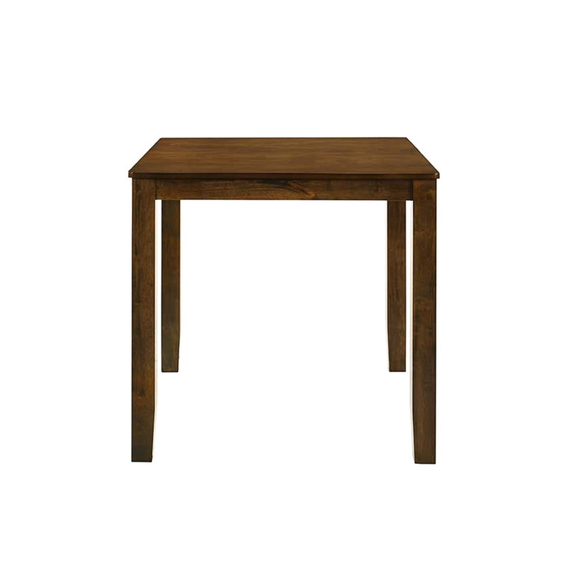 Table de salle à manger à hauteur de comptoir traditionnelle carrée en cerisier, pouvant accueillir 4 personnes, finition cerisier
