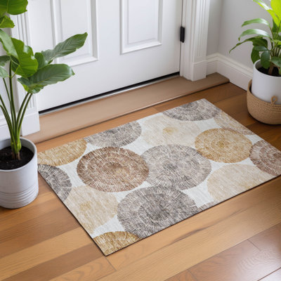 Machine Washable Indoor/Outdoor Bourkelands ACN2351 Abstract Rug