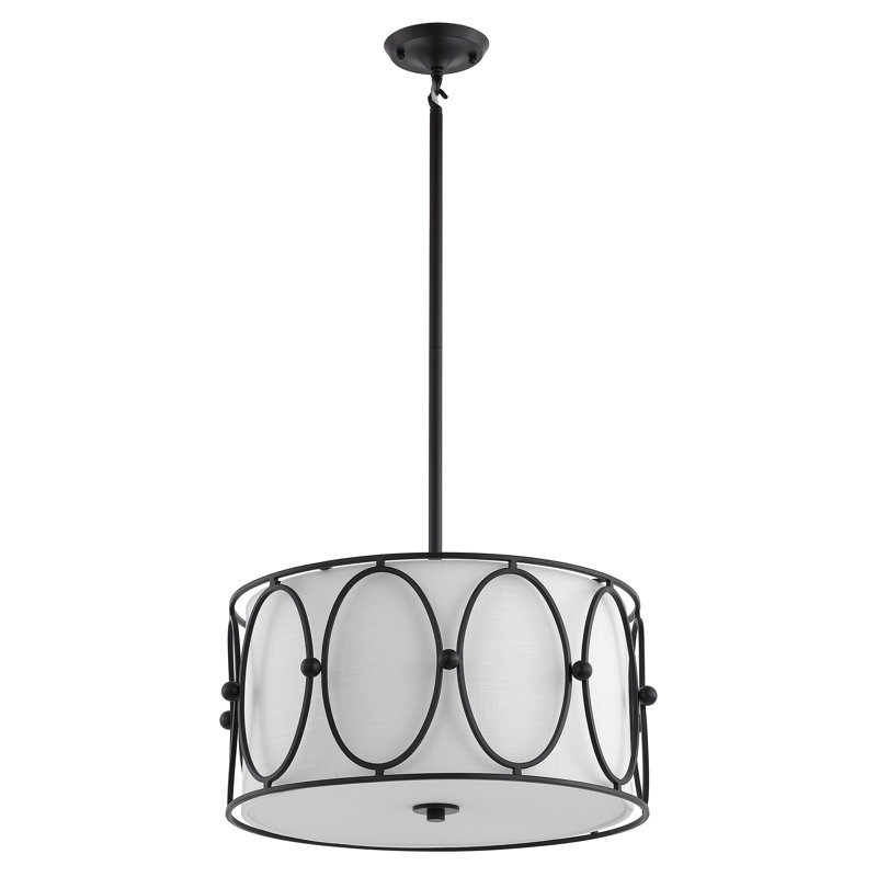 Figaro 3 - Light Drum Chandelier, Black