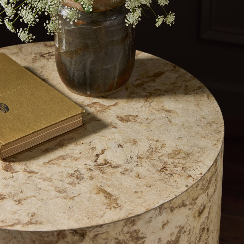 Hudson End Table, Bark Paper
