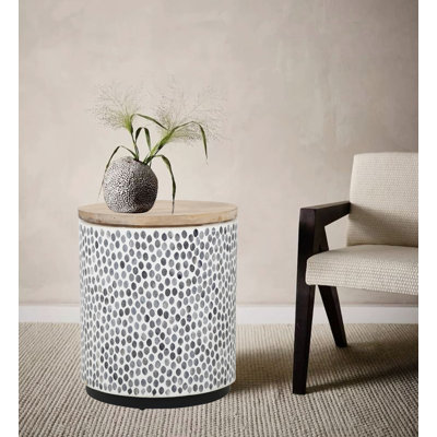 Cyprych Solid Wood Top End Table
