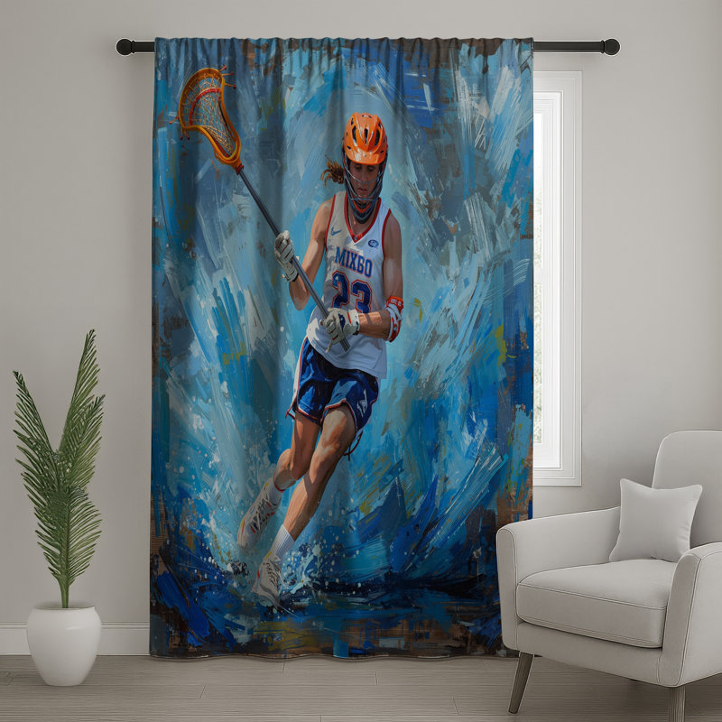 Rideaux de fenêtre de jeu Lacrosse, 50 po x 92 po - 1 panneau, Blocage