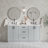 Ariel Kellie 66 Inch Double Oval Sink Bathroom Vanity With Carrara White Quartz Countertop-105988600