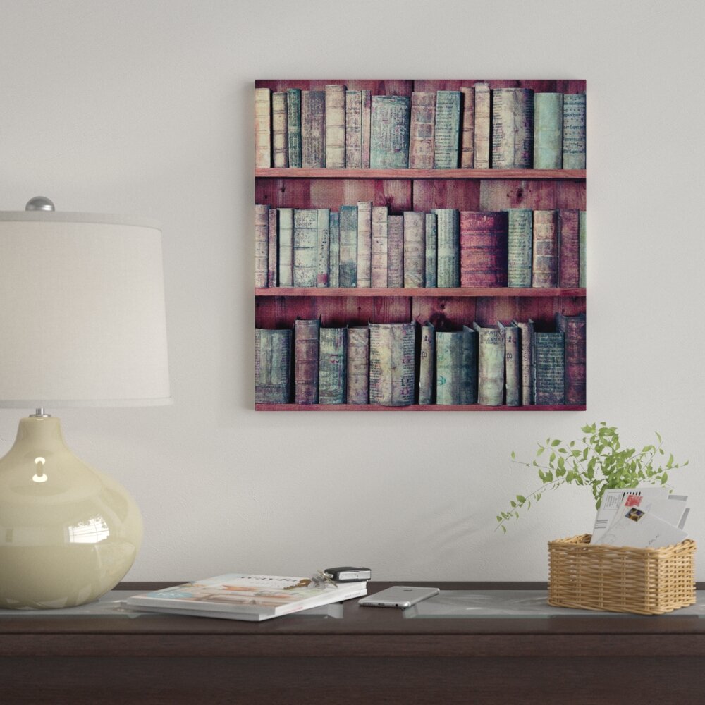 Book Stack Grey Poppy Wall Art, Canvas Prints, Framed Prints, Wall Peels