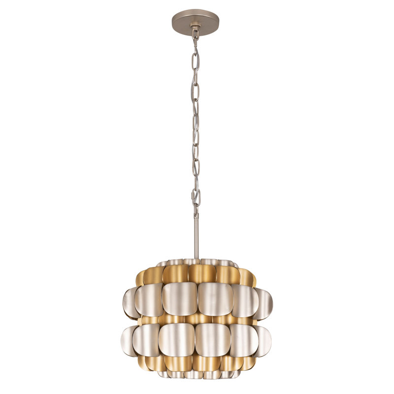 Luminaire suspendu 1 lumière Swoon, Or antique / poussière d'or