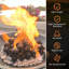 Crânes en céramique pour foyer d'extérieur, tables de feu d'extérieur, bûche à gaz imitant le crâne humain réutilisable 7Pcs pour la fête, feu de camp, feux de camp, foyers, 2,5 pouces