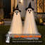 Guirlande lumineuse fantôme effrayante de 150 cm avec télécommande, ensemble de 2 décorations d'Halloween
