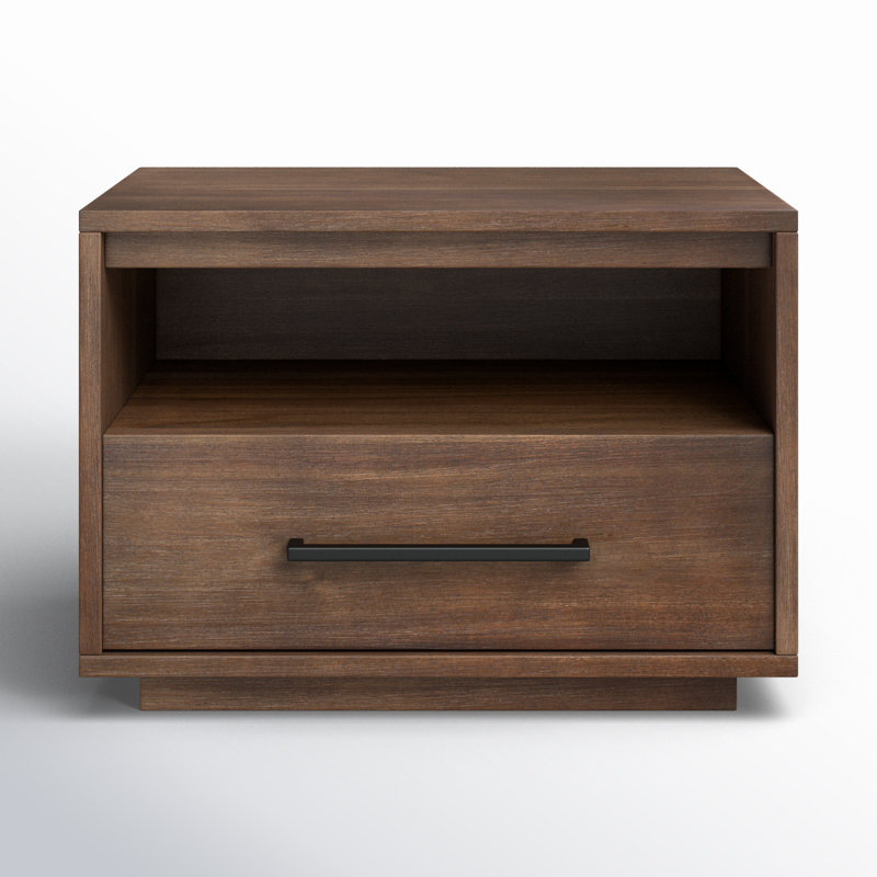 Roxie 1 - Drawer 24.8" Nightstand, Dark Chocolate