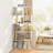 2 PCS Geometric Bookcase S-Shaped Bookshelf w/ Metal Frame Gold-460544025