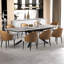 Ensemble de table de salle à manger extensible 102 po avec table en pierre frittée et 8 chaises en similicuir-115160305-115160302