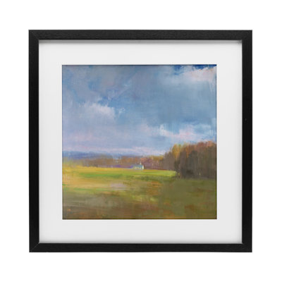 Winter Countryside Expanse Framed Print Under Glass, design by David Shevlino