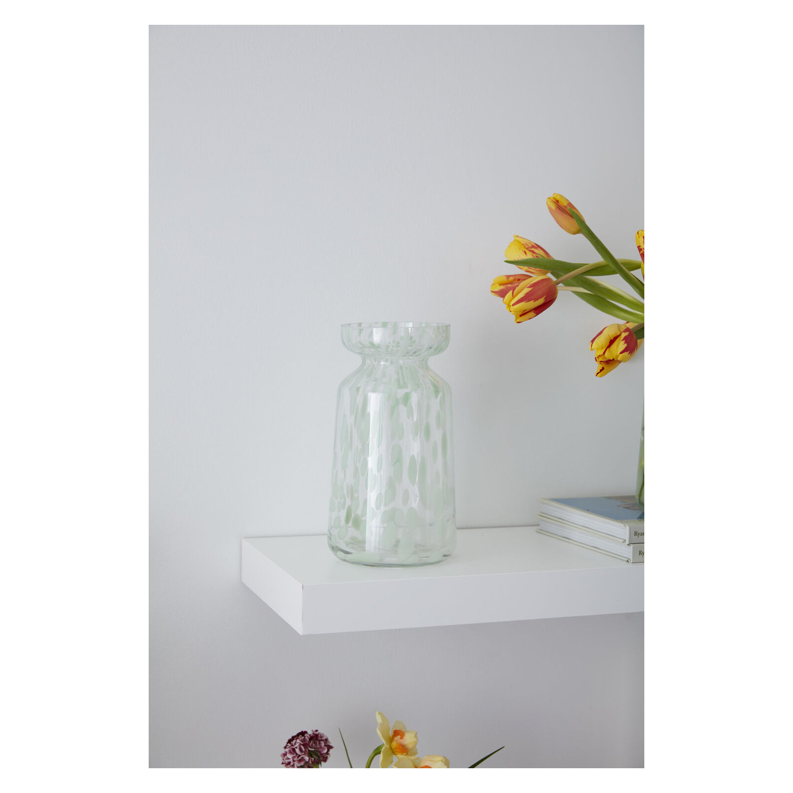 Aude 9.75'' Glass Table Vase, Green