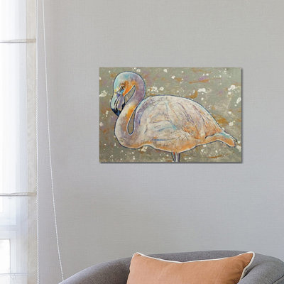 White Flamingo 1 Piece Wrapped Canvas Painting
