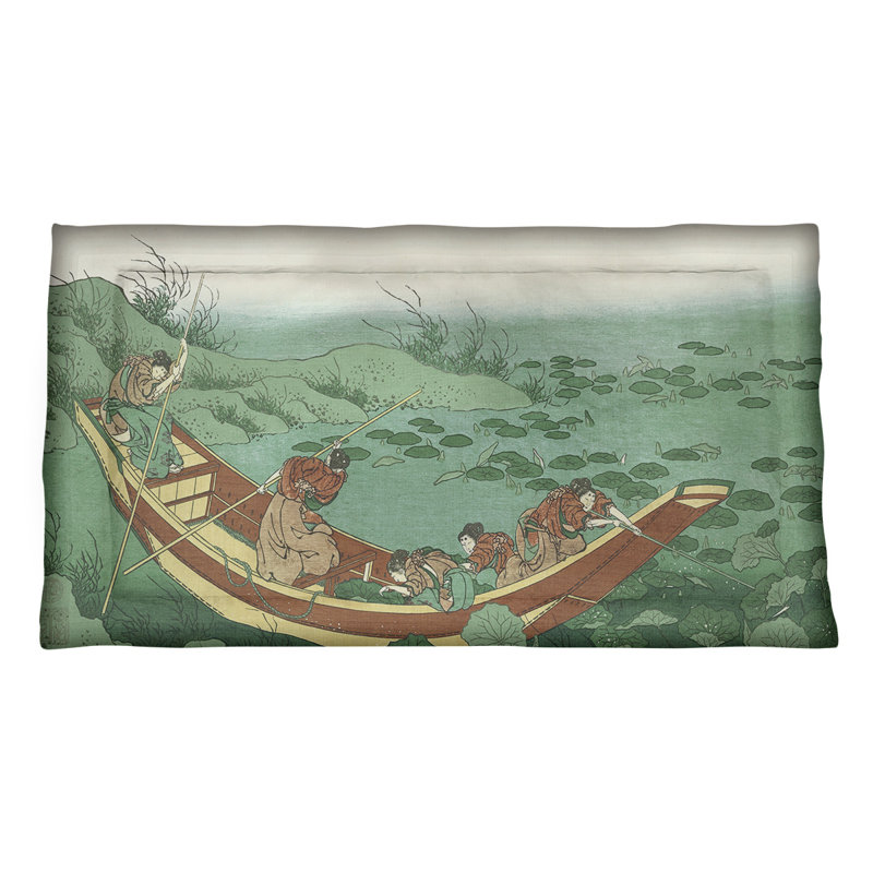 Coussin de bord de lis Taie décorative, Microfibre, Roi, Vert