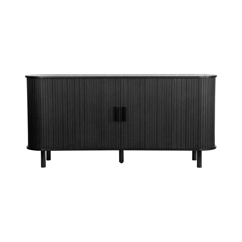 Suire 2 DOOR FLUTED SIDEBOARD, Black
