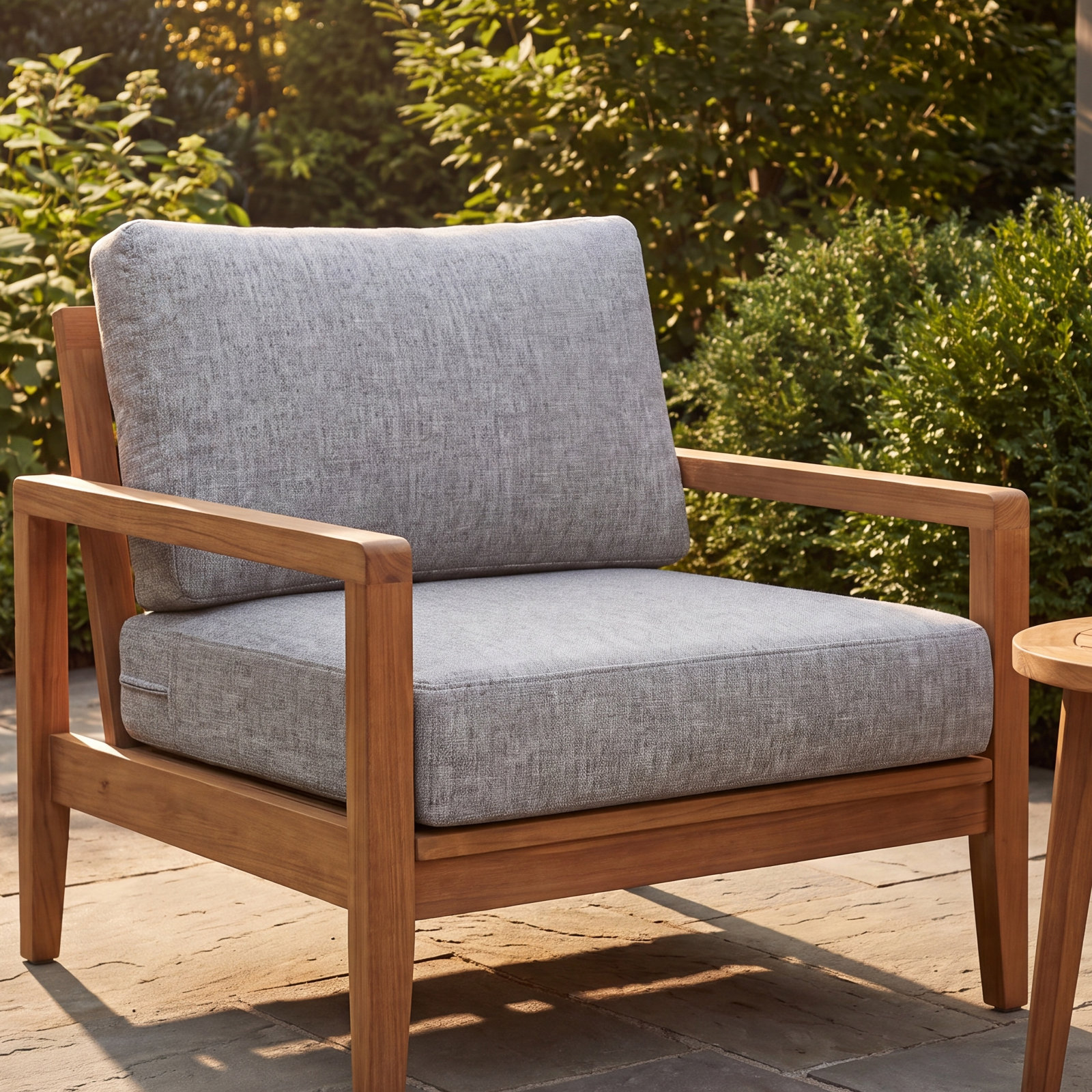 Lani 29" Sunbrella® Seat and Back Cushion, Canvas Granite Sunbrella® Canvas