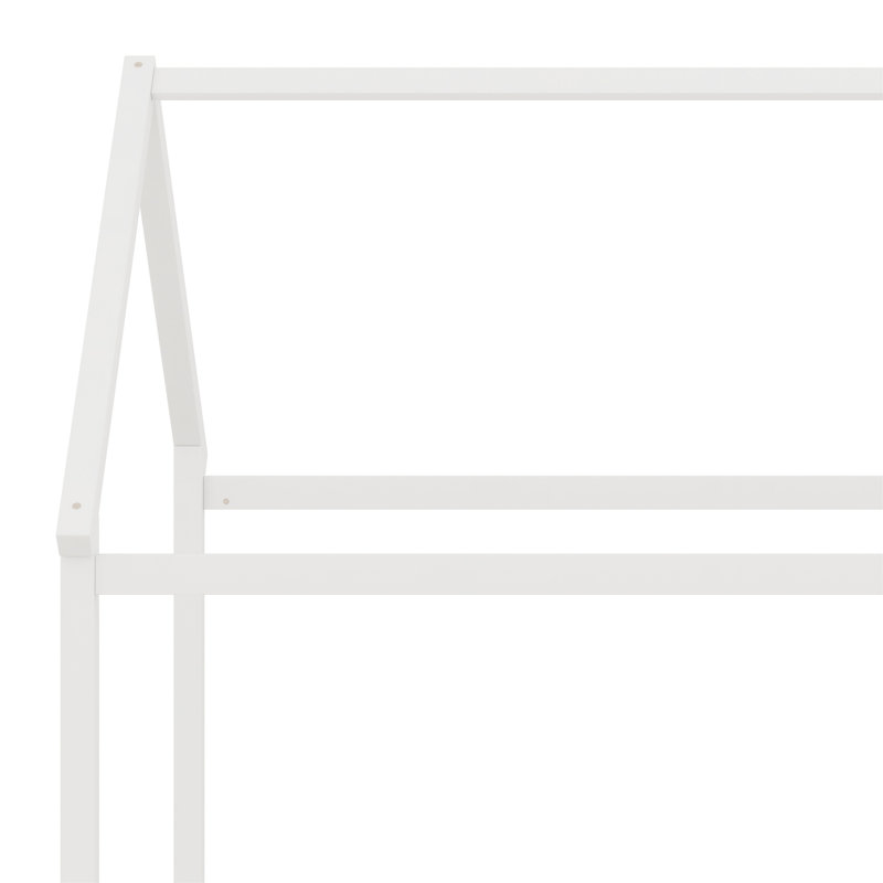 Lit en bois avec clôture et porte