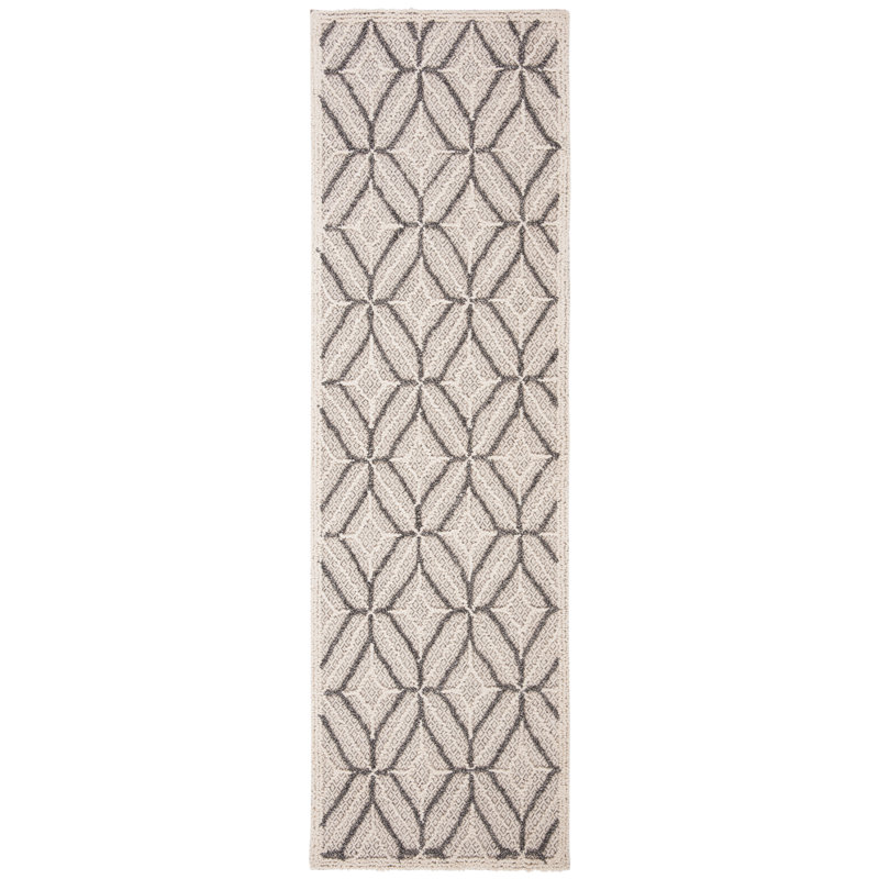Loretto Trace Hand Tufted Wool Geometric Rug, Runner 2'3" x 8'