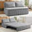 Ebern Designs Small Loveseat Pull-Out Sofa Bed,3-in-1 Convertible Sleeper Sofa with Throw Pillows-560956985